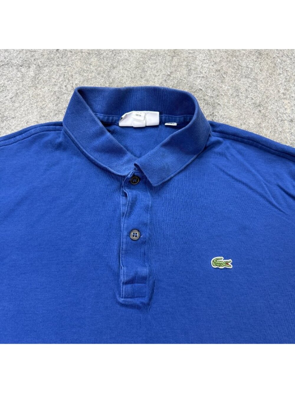 Lacoste Polo Shirt Men M FR4 Royal Blue Classic Fit Solid Pique Short Sleeve 24"